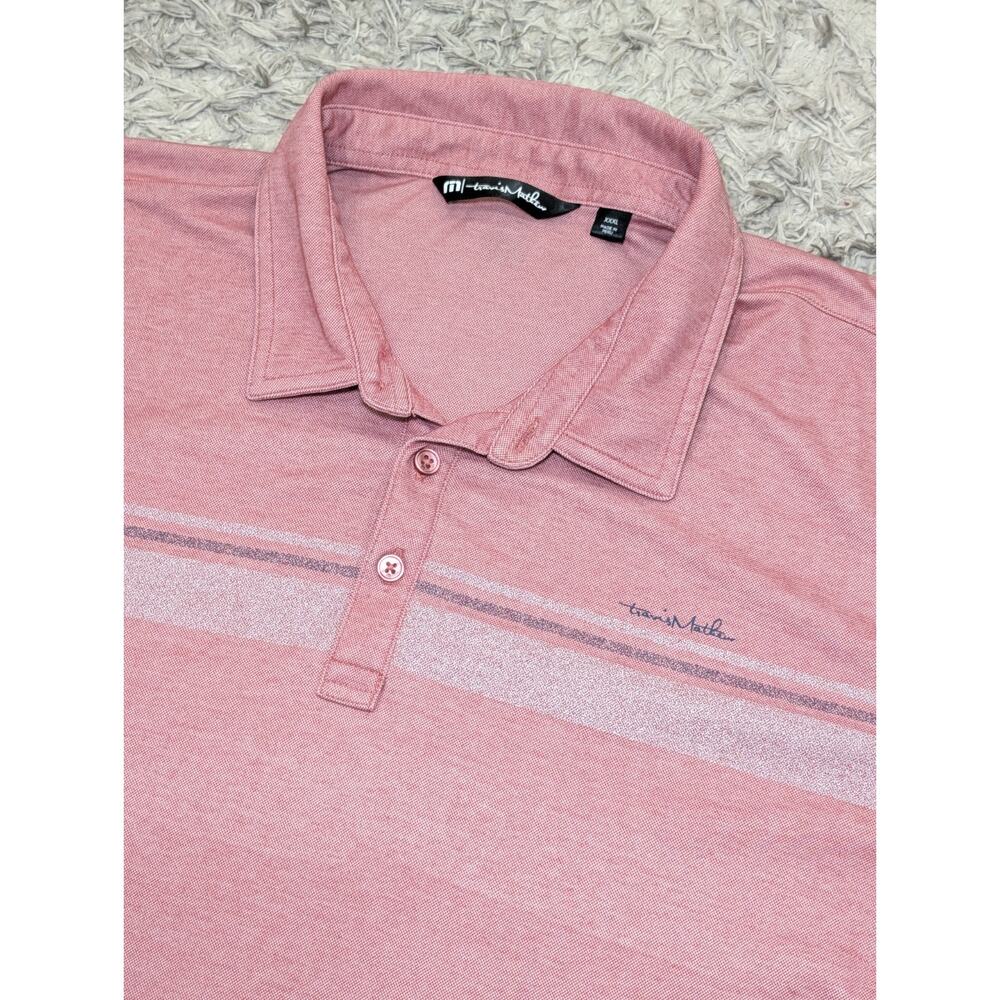 Travis Mathew Polo Shirt Mens 3XL Red Short Sleeve Casual Comfort Golf Outdoor